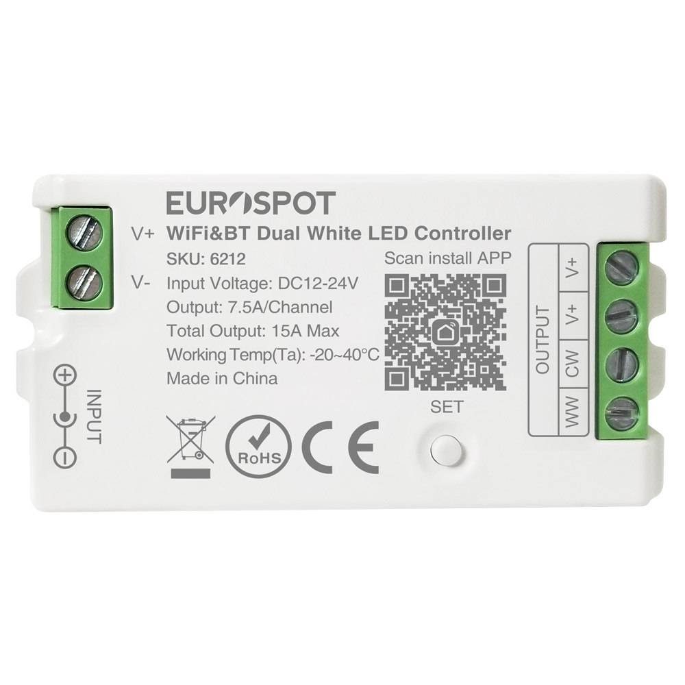 C02W-6212 EuroSpot Led Controller Tuya Wi-Fi & RF 2.4GHz & BT για CCT Ταινία - Image 1