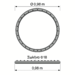 ΔΑΚΤΥΛΙΟΣ Φ18/ΔΙΑΜΕΤΡΟΣ 0.98m - Image 2