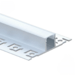 EuroSpot Προφίλ Αλουμινίου Γυψοσανίδας Για Led Ταινίες L=2m 53x12.3mm NW=9mm Γαλακτερό Κάλυμμα