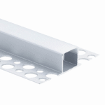 EuroSpot Προφίλ Αλουμινίου Γυψοσανίδας Ασημί Για Led Ταινίες L=2m 54.6x12.8mm NW=12.4mm Γαλακτερό Κάλυμμα