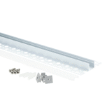 EuroSpot Προφίλ Αλουμινίου Γυψοσανίδας Ασημί Για Led Ταινίες L=2m 54.6x12.8mm NW=12.4mm Γαλακτερό Κάλυμμα - Image 3