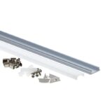 EuroSpot Προφίλ Αλουμινίου Ασημί Για Led Ταινίες L=2m 18x6mm NW=13mm Γαλακτερό Κάλυμμα - Image 3