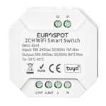 EuroSpot 2Channel Smart Switch Tuya WiFi 100-240V 2*8 A