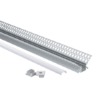 EuroSpot Προφίλ Αλουμινίου Γυψοσανίδας Ασημί Για Led Ταινίες L=2m 46x24mm NW=9mm Γαλακτερό Κάλυμμα - Image 3