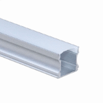 EuroSpot Προφίλ Αλουμινίου Ασημί Ταινίας Led L=2m 17.2x14.4mm NW=12mm Γαλακτερό Κάλυμμα