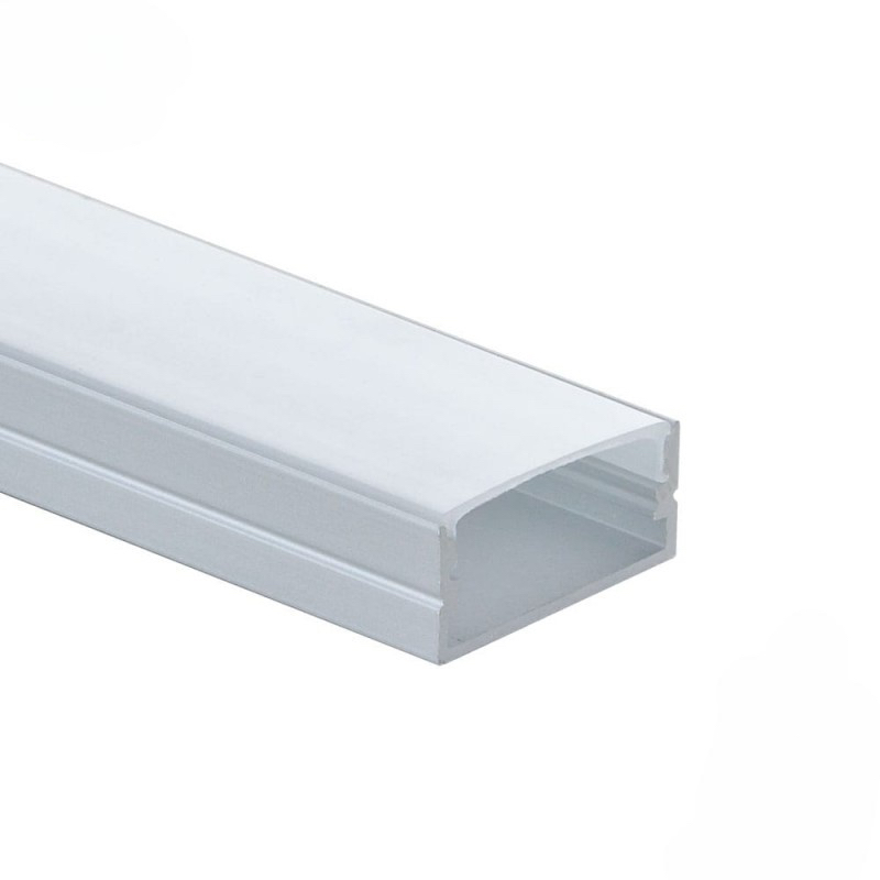 alumium-profile-eurospot-led-5110-800x800-1 EuroSpot Προφίλ Αλουμινίου Ασημί Για Led Ταινίες L=2m 23.5x9.8mm NW=21.5mm Γαλακτερό Κάλυμμα - Image 1