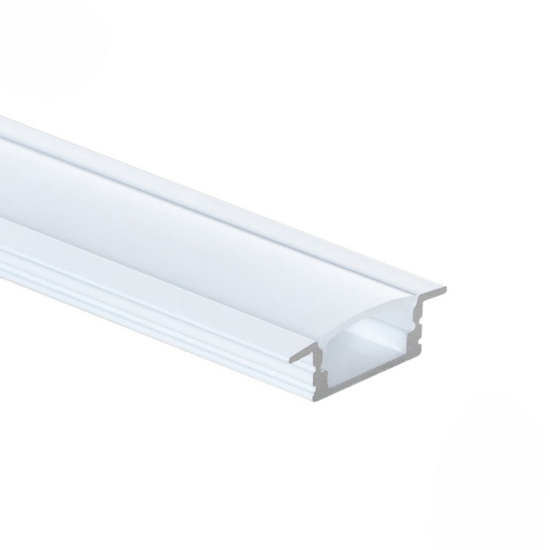 alumium-profile-eurospot-led-5119-800x800-1 EuroSpot Προφίλ Αλουμινίου Χωνευτό Λευκό Ταινίας Led L=2m 24.7x7.4mm NW=12.4mm Γαλακτερό Κάλυμμα - Image 1
