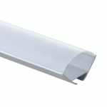 EuroSpot Προφίλ Αλουμίνιου Καμπύλο Ασημί Για Led Ταινίες L=2m 23.5x23.5mm NW=20mm Γαλακτερό Κάλυμμα