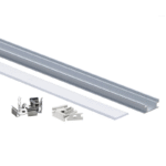 EuroSpot Προφίλ Αλουμινίου Δαπέδου Ασημί Για Led Ταινίες L=2m 19x7.8mm NW=11.1mm Γαλακτερό Κάλυμμα - Image 3