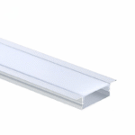 EuroSpot Προφίλ Αλουμινίου Χωνευτό Ασημί Για Led Ταινίες L=2m 41x10mm NW=27.3mm Γαλακτερό Κάλυμμα