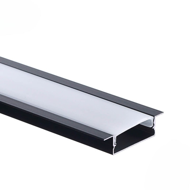 alumium-profile-eurospot-led-5132-800x800-1 EuroSpot Προφίλ Αλουμινίου Χωνευτό Μαύρο Για Led Ταινίες L=2m 41x10mm NW=27.3mm Γαλακτερό Κάλυμμα - Image 1