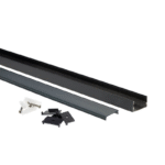 EuroSpot Προφίλ Αλουμινίου Μαύρο Για Led Ταινίες L=2m 40x20mm NW=31mm Μαύρο Κάλυμμα - Image 3