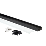 EuroSpot Προφίλ Αλουμινίου Μαύρο Για Led Ταινίες L=2m 40x20mm NW=31mm Γαλακτερό Κάλυμμα - Image 3