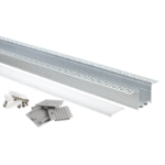 EuroSpot Προφίλ Αλουμινίου Γυψοσανίδας Για Led Ταινίες Ασημί L=2m 71.5x35mm NW=31mm Γαλακτερό Κάλυμμα - Image 3