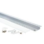 EuroSpot Προφίλ Αλουμινίου Γυψοσανίδας Για Led Ταινίες Ασημί L=2m 96x20mm NW=45mm Γαλακτερό Κάλυμμα - Image 3