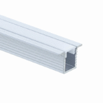 EuroSpot Προφίλ Αλουμινίου Χωνευτό Ασημί Για Led Ταινίες L=2m 12.7x9mm NW=5mm Γαλακτερό Κάλυμμα