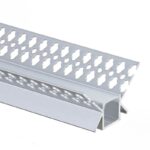 EuroSpot Προφίλ Αλουμινίου Γυψοσανίδας Ασημί Για Led Ταινίες L=2m 46x24mm NW=9mm Γαλακτερό Κάλυμμα