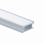 EuroSpot Προφίλ Αλουμινίου Δαπέδου Ασημί Για Led Ταινίες L=2m 19x7.8mm NW=11.1mm Γαλακτερό Κάλυμμα