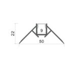 EuroSpot Προφίλ Αλουμινίου Γωνιακό Γυψοσανίδας Ασημί Για Led Ταινίες L=2m 50x22mm NW=9mm Γαλακτερό Κάλυμμα - Image 2