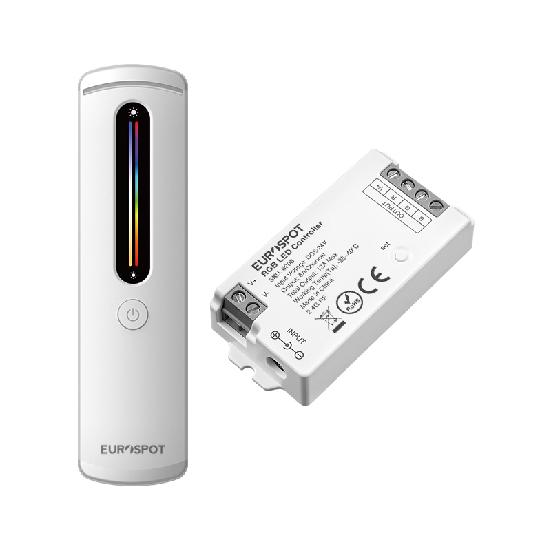 01_C03RF_6203_WHITE EuroSpot Led Kit Controller+ Λευκό Remote RF 2.4GHz για RGB Ταινία - Image 1