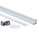 EuroSpot Προφίλ Αλουμινίου Γωνιακό Λευκό Ταινίας Led L=2m 19x19mm NW=12mm Γαλακτερό Κάλυμμα - Image 3