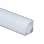 EuroSpot Προφίλ Αλουμινίου Γωνιακό Ασημί Για Led Ταινίες L=2m 15.8x15.8mm NW=10.5mm Γαλακτερό Κάλυμμα