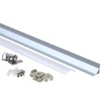 EuroSpot Προφίλ Αλουμινίου Γωνιακό Ασημί Για Led Ταινίες L=2m 15.8x15.8mm NW=10.5mm Γαλακτερό Κάλυμμα - Image 3