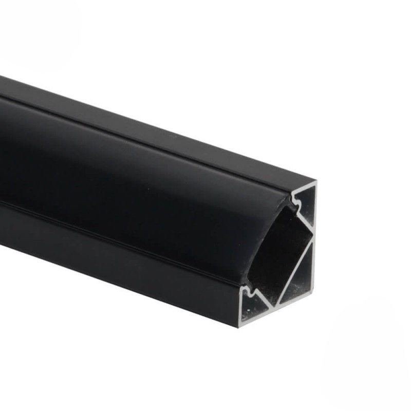 alumium-profile-eurospot-led-5114-800x800-1 EuroSpot Προφίλ Αλουμινίου Γωνιακό Μαύρο Ταινίας Led L=2m 19x19mm NW=12mm Μαύρο Κάλυμμα - Image 1