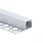 EuroSpot Προφίλ Αλουμινίου Γυψοσανίδας Ασημί Για Led Ταινίες L=2m 34.8x12.8mm NW=13mm Γαλακτερό Κάλυμμα