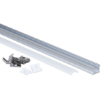 EuroSpot Προφίλ Αλουμινίου Ασημί Ταινίας Led L=2m 17.2x14.4mm NW=12mm Γαλακτερό Κάλυμμα - Image 3