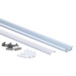 EuroSpot Προφίλ Αλουμινίου Χωνευτό Λευκό Ταινίας Led L=2m 24.7x7.4mm NW=12.4mm Γαλακτερό Κάλυμμα - Image 3