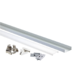 EuroSpot Προφίλ Αλουμινίου Ασημί Για Led Ταινίες L=2m 30x10mm NW=25mm Γαλακτερό Κάλυμμα - Image 3