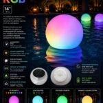 Μπαλόνι Ηλιακό Φώς Πισίνας RGB (14")