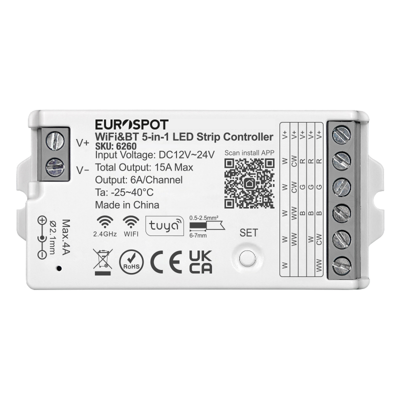 6260-1 EuroSpot Led Controller Tuya Wi-Fi & RF 2.4GHz & BT 5in1 - Image 1