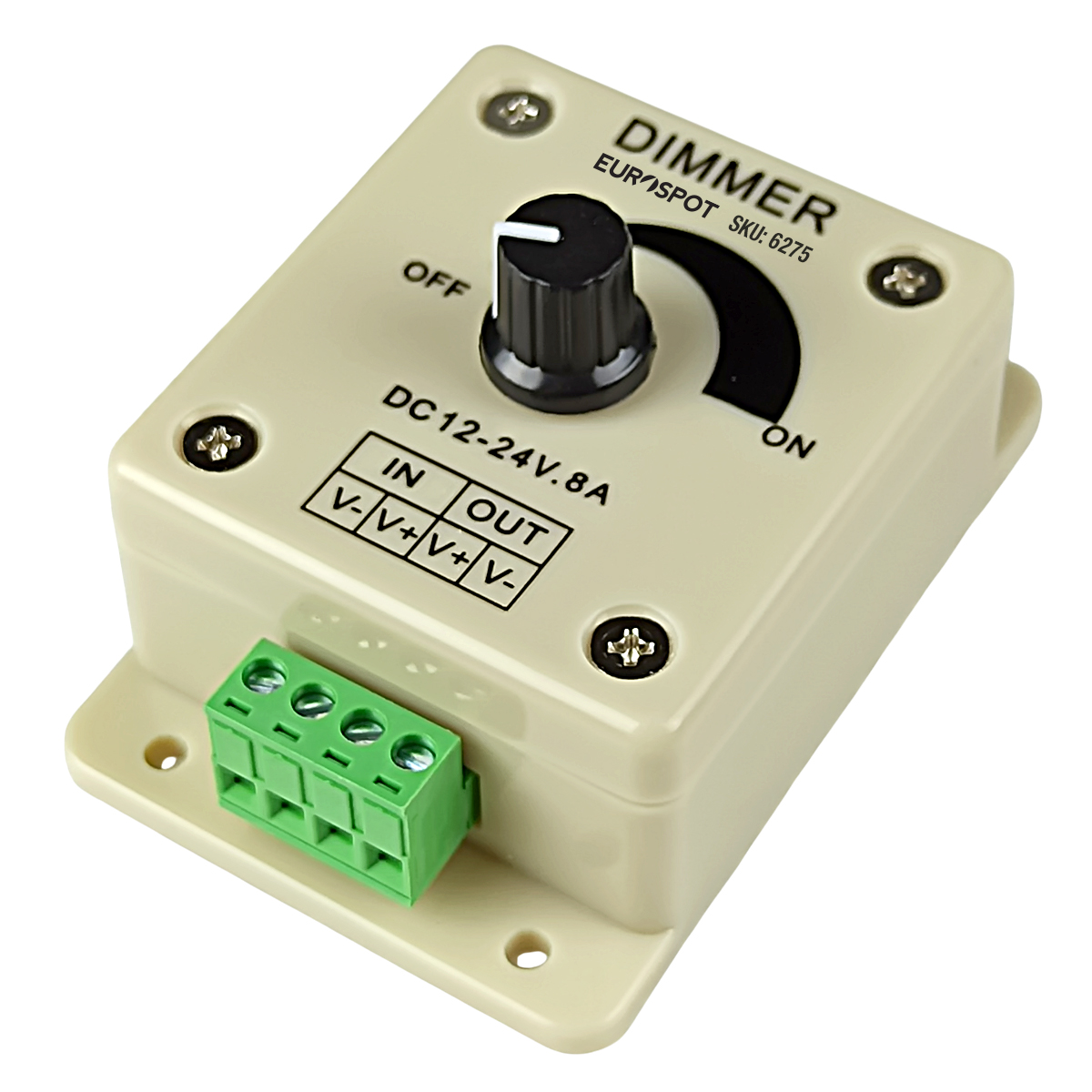 6275-FRONT EuroSpot Περιστροφικό Dimmer για Ταινίες Led DC: 12-24V - Image 1