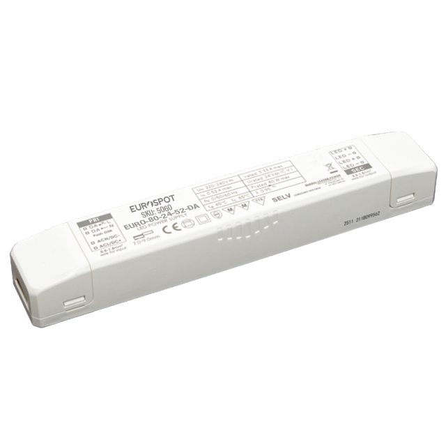 SKU-5060-GTPC-80-24-S2-DA_small Eurospot Τροφοδοτικό Dimmable DALI-2, Push-Dim Ultra Slim 24V 80W 3.33A IP20 - Image 1