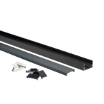 EuroSpot Προφίλ Αλουμινίου Μαύρο Για Led Ταινίες L=2m 40x20mm NW=31mm Μαύρο Κάλυμμα - Image 3