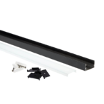 EuroSpot Προφίλ Αλουμινίου Μαύρο Για Led Ταινίες L=2m 40x20mm NW=31mm Γαλακτερό Κάλυμμα - Image 3